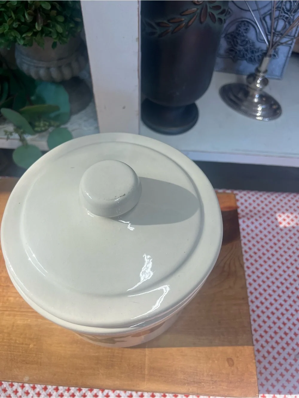 Apple canister crock shop Santa Ana ca storage decor grandma core